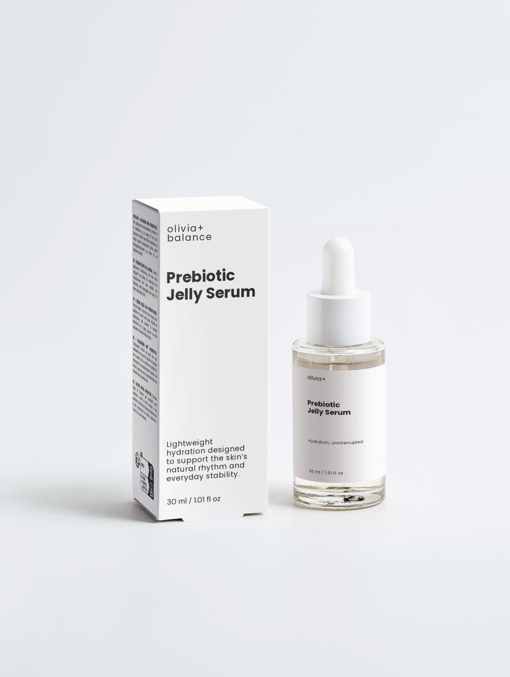 Prebiotic Jelly Serum bottle and packaging on a white background