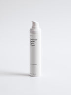 Skincare cream bottle labeled 'Ceramide Barrier Night Cream' on a white background