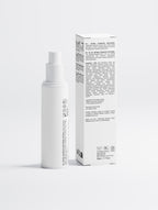 White skincare bottle and box on a white background