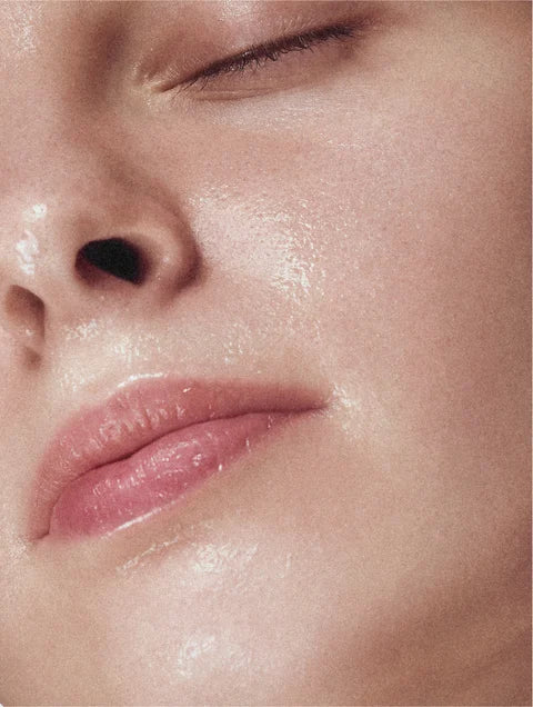 Close-up of a person's face with a focus on the skin texture.