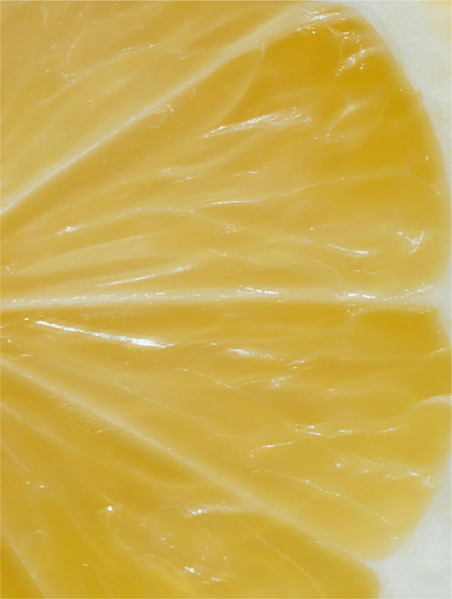 Close-up of a yellow pineapple wedge