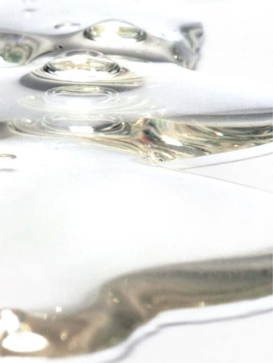 Close-up of clear water with ripples on a white background
